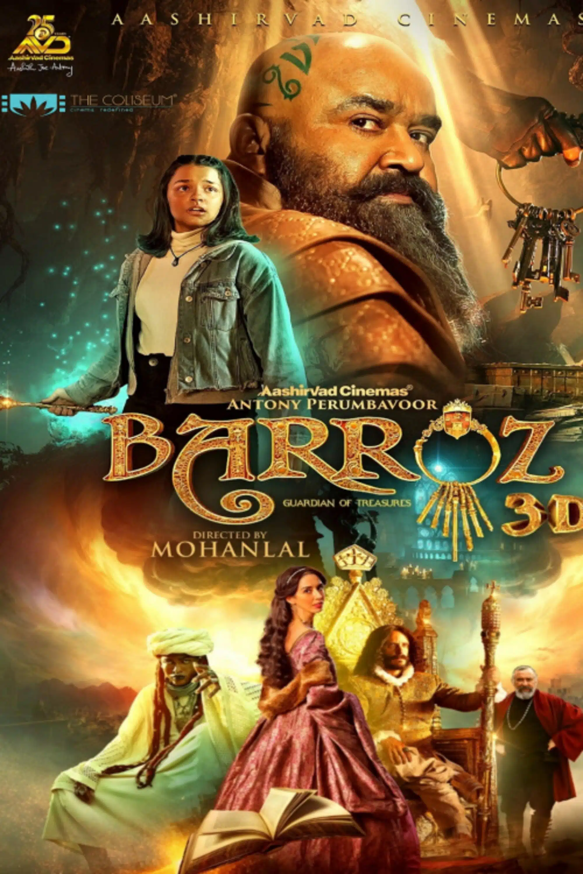 Free Barroz (2024) South Hindi Dubbed Movie HDRip
