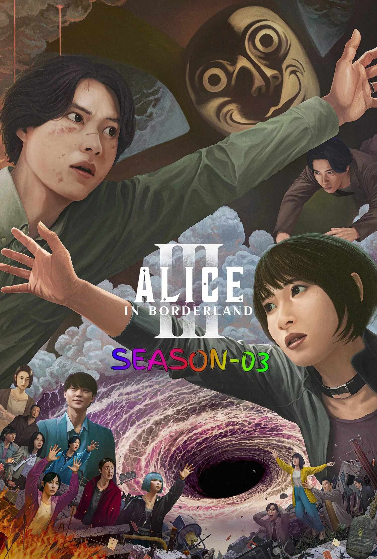 Free Alice in Borderland S03 (2025) (Hindi + English) Dual Audio Completed Web Series HEVC ESub